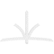 Ekena Millwork Davenport Architectural Grade PVC Gable Bracket, 84"W x 49"H x 2"D x 4"F, 14/12 Pitch GBP084X49X0204DAV00 - alternate 5